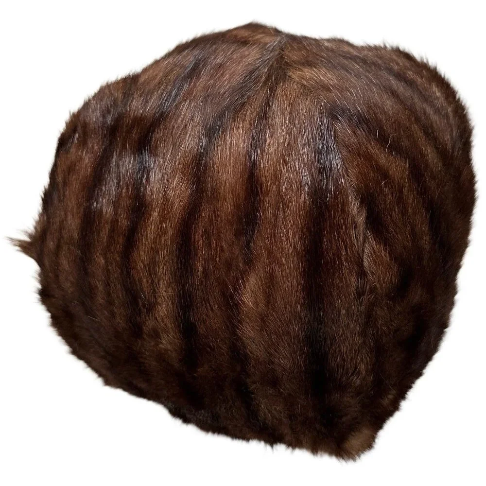 Round Pillow Real Mink Fur Ball Shape Sofa Throw Pillow Decor Made USA